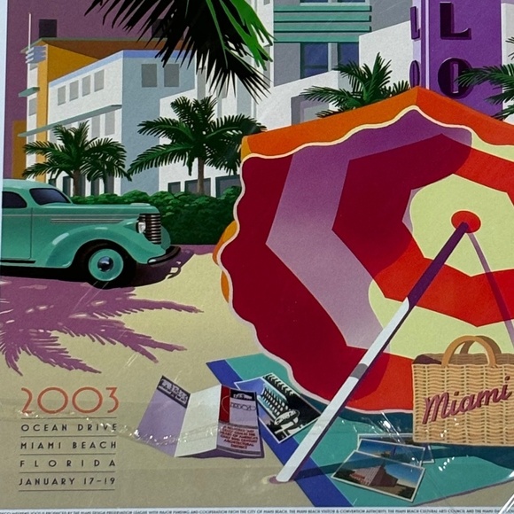 2003 Miami Art Deco Weekend Print, by Oren Sherman, Sz 8 1/2"  x 11" - Picture 4 of 4